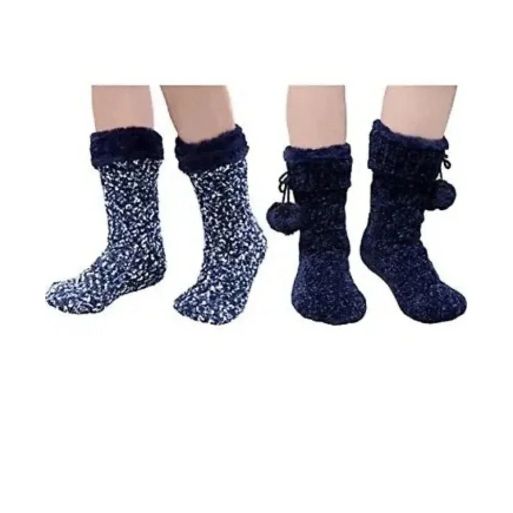 Jane and Bleecker Women’s Super Soft Plushfill Lined Slipper Socks NWT
